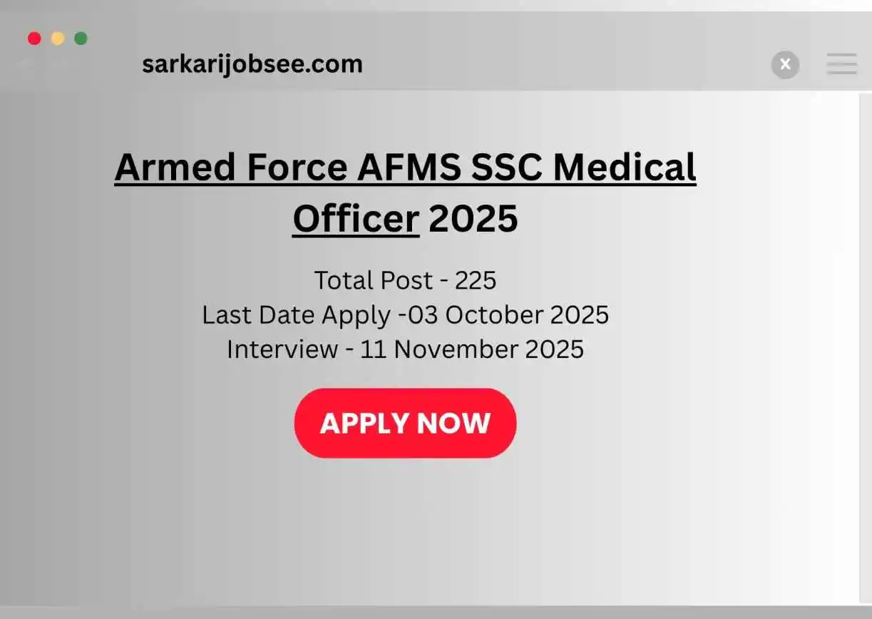 Armed Force AFMS SSC Medical Officer Armed Force AFMS SSC Medical Officer