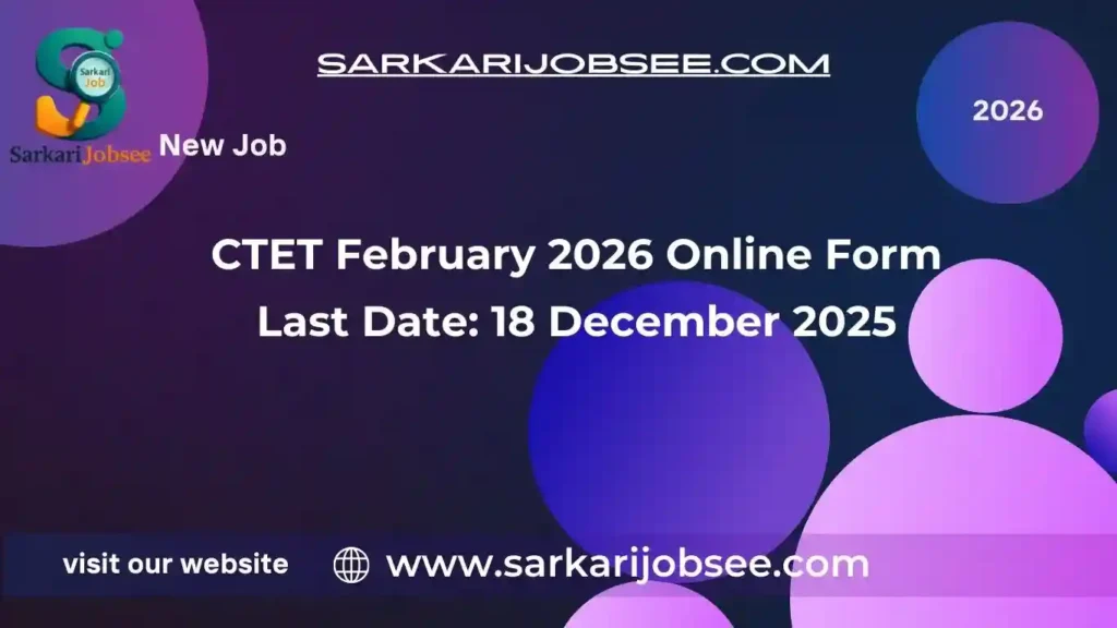 CTET February 2026 Online Form