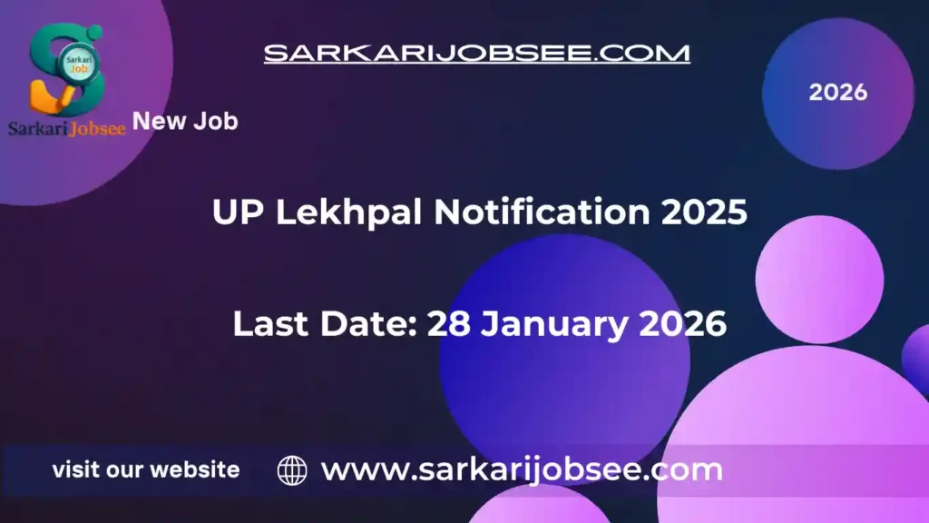 UP Lekhpal Notification 2025